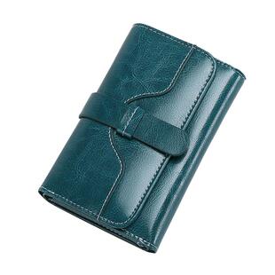 女士小钱包女短款真皮2023时尚简约折叠三折钱夹多功能零钱包皮夹