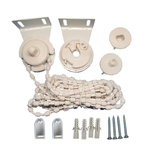 卷帘配件升降控制器手拉绳式窗帘支架大全套拉珠链轨道轴辅料制头