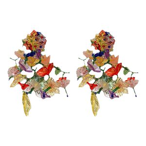 耳环女925银针流苏花朵花卉仙女款耳坠耳钉女田园风小众手作夸张