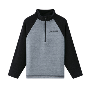 升级版【炉火衫】男童德绒打底衫春秋款儿童长袖T恤休闲运动上衣