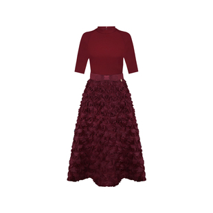 MummyCat下蛋喵【巴黎之夜】新品轻奢宴会玫瑰花裙摆礼服连衣裙