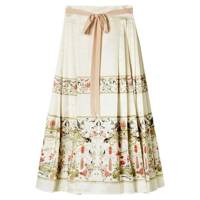 马面长裙系腰带百褶半身裙