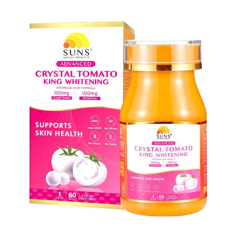 SUNS水晶白番茄焕白片谷胱甘肽口服美白丸全身白内服淡斑褪黑色素