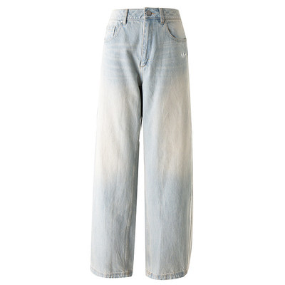 阿迪达斯三叶草女裤2026春季新款运动休闲潮流时尚牛仔长裤KW2093