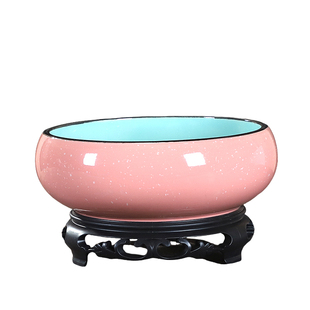 复古窑变铜钱草专用水仙花的花盆陶瓷简约轻奢水养大号家用水培盆