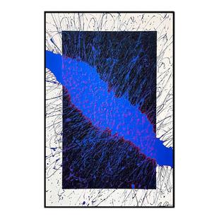 侘寂中古风宅寂风装饰画酒店民宿客厅无框画现代抽象卧室挂画竖款