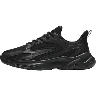 安踏男鞋黑色运动鞋男冬季通勤鞋子新款男士跑鞋纯黑跑步鞋休闲鞋