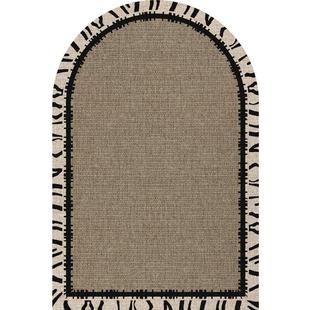 丝圈入户门地垫玄关脚垫耐脏半圆拱形地毯法式家用门外门口进门垫