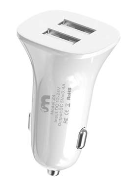 3.4A双口USB输出车充充电器
