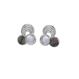 白岚双色母贝耳钉女2023新款爆款轻奢小众精致设计感耳饰ED4142