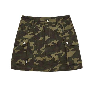 MLMR短裙迷彩印花面料短裙