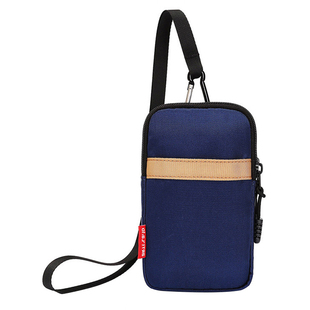 5.5寸手机男腰包穿皮带竖款挂脖子手机包薄放6寸手机的小包双拉链