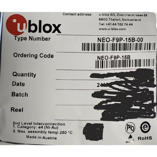 议价UBlox原装GNSS模块NEOF9P15B00全可维修