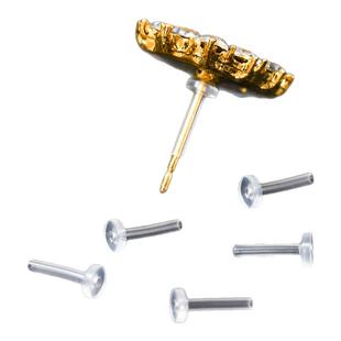 DIY耳钉套管树脂透明隐形耳针耳环耳饰配件适合新打或敏感的耳洞