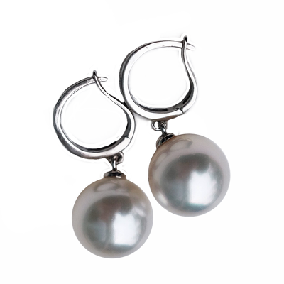 V＆C澳洲南洋海水冷色扣款耳环