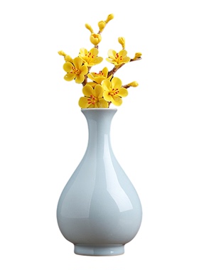 东方泥土汝窑陶瓷花瓶插花摆件