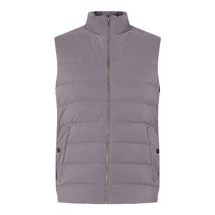 【桃皮绒】LAMPO/蓝豹男士羽绒服桃皮绒立领商务鹅绒马甲