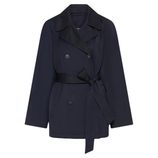 【2026春夏新品】MARELLA翻领双排扣风衣外套3021036102