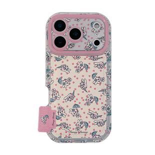 韩系ins风少女心兔子适用苹果17手机壳iPhone17Promax新款16高级感15保护套13硅胶14防摔全包腕带挂绳软壳女p
