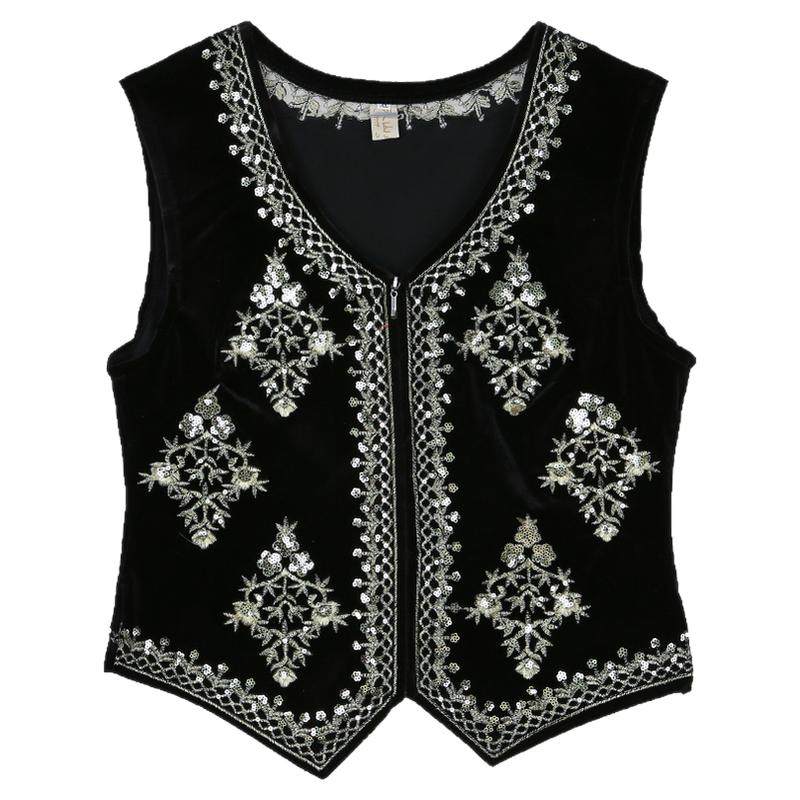 新疆舞蹈马甲女春季新款绣花民族风坎肩广场舞服维族舞蹈舞服马夹