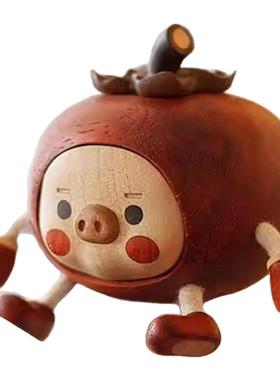 诸事顺遂柿子可爱桌面搞怪风摆件