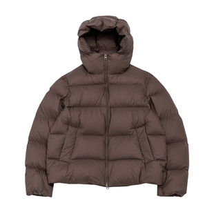 KNgs 冬季学院风复古纯色95白鸭绒宽松连帽面包服羽绒服外套女