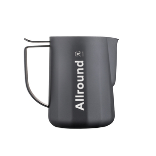 CAFEDEKONA& 元一联名拉花缸压纹专业不锈钢奶泡缸尖嘴咖啡拉花杯