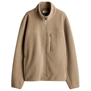 HM冬季男装标准版型泰迪绒运动外套1253798