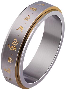 舒妃娅男钛钢中国风招财转运戒指