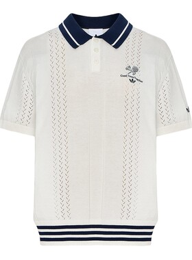 adidas阿迪达斯三叶草学院风镂空棉质T恤秋男短袖POLO衫 KW5680