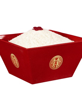 新郎新娘拜天地红喜字老式米斗