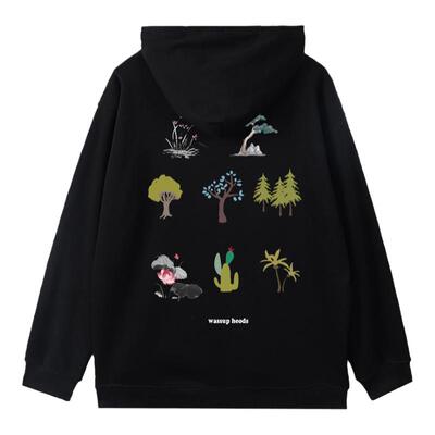 WassupHeods植物连帽卫衣男女