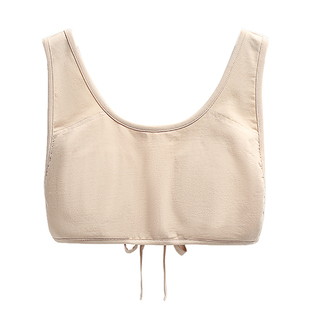 无杯式棉垫防凸点打底背心式宽松文胸无钢圈一体式内衣