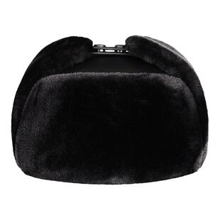 中老年真皮雷锋帽男士加厚保暖棉帽加绒护耳老人帽冬季羊皮爷爷帽