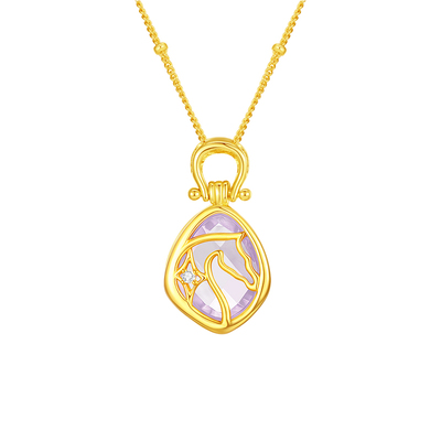 周大生DC灵曜星马纯银项链