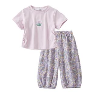 女童套装夏季新款儿童裤子小女孩独特漂亮女宝多巴胺夏天短袖衣服