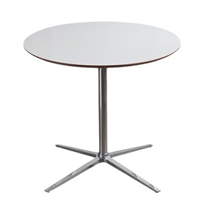 北欧风桌子轻奢防火板餐桌家用白色大圆桌简约现代小户型吃饭桌子