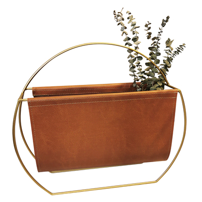 皮革家居沙发边角储物提手书架