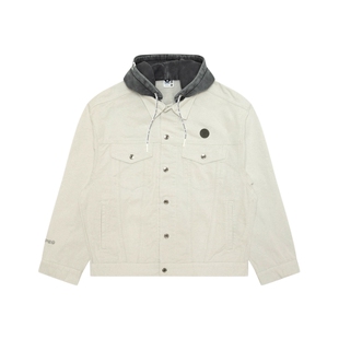 Aape旗舰店男装秋冬可拆卸帽小标徽章翻领牛仔夹克外套7730XXP