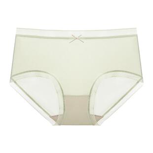 猫人内裤女网眼透气性感网纱蕾丝边桑蚕丝抗菌裆蝴蝶结三角短裤头