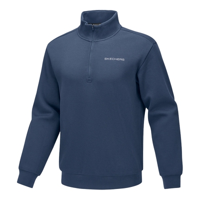 Skechers斯凯奇男子休闲运动风立领舒适针织卫衣 P125M020/048B