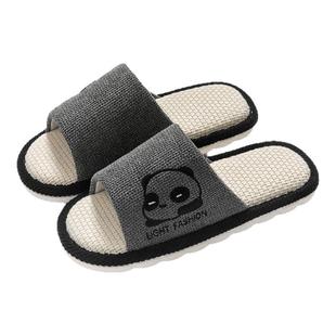 亚麻拖鞋家居室内高级感四季通用防滑静音情侣款2025新款软底