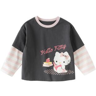 Hellokitty联名戴维贝拉儿童A类T恤2026春装新款纯棉上衣女中大童