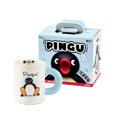 言仓pingu正版联名陶瓷马克杯