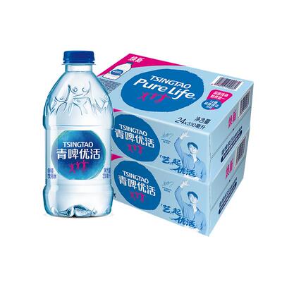 青啤优活饮用水330ml24瓶*2箱