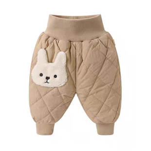 宝宝棉裤冬季婴儿加厚冬装男童加绒裤子儿童冬天女童过冬保暖棉裤