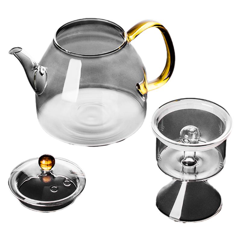 玻璃蒸茶壶家用耐高温加厚蒸汽煮茶壶烧水壶电陶炉煮茶器泡茶壶