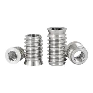 304不锈钢沉头内外牙螺母内六角家具实木预埋件螺丝帽大全 M6M8