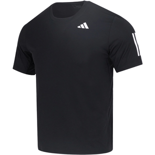 阿迪达斯官网健身训练服男子春季跑步运动服短袖圆领T恤IS2296