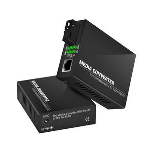 单模单纤百兆光纤收发器 SC口一对HTB-1100光电转换器光收发器网络视频监控SC接口百兆双纤25KM 阿卡斯电子